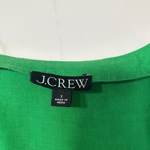 J. Crew Vibrant Green Button-Front Midi Dress - Picture 5 of 12